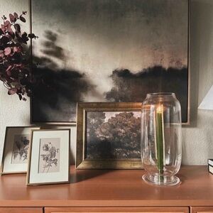 Threshold Studio McGee Forest Art Wall Decor – Gold Distressed Frame, 16x12 Inch, Canvas Landscape Print 5 thumbnail image